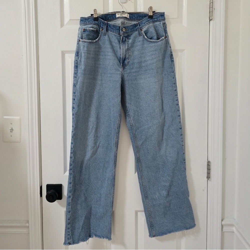 ABERCROMBIE & FITCH The Baggy Low Rise Jeans Waist 16” Like New Retro Inspired - Picture 4 of 7